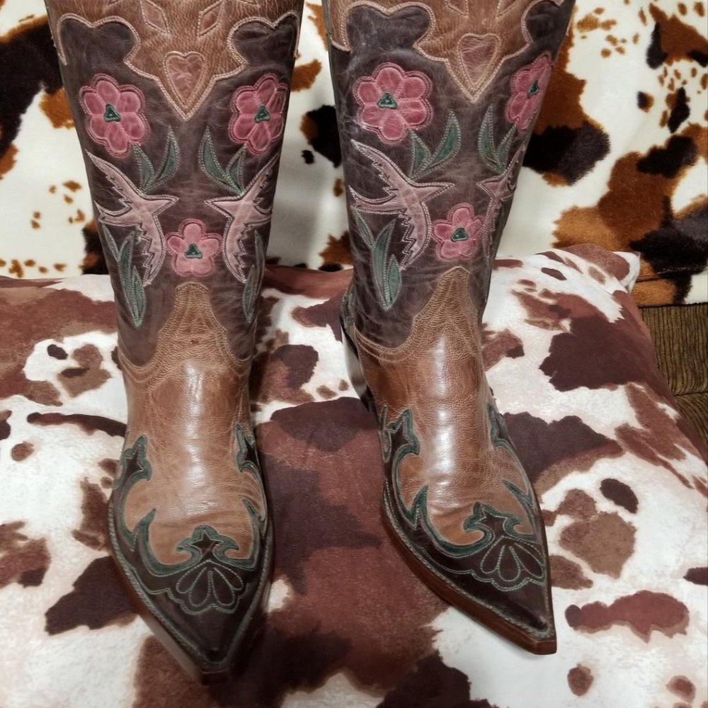 Old Gringo Chocola  Golondrina  leather western boots. 7M